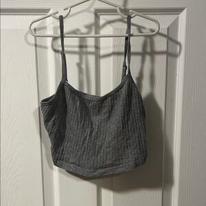 Grey Crop Tank Top